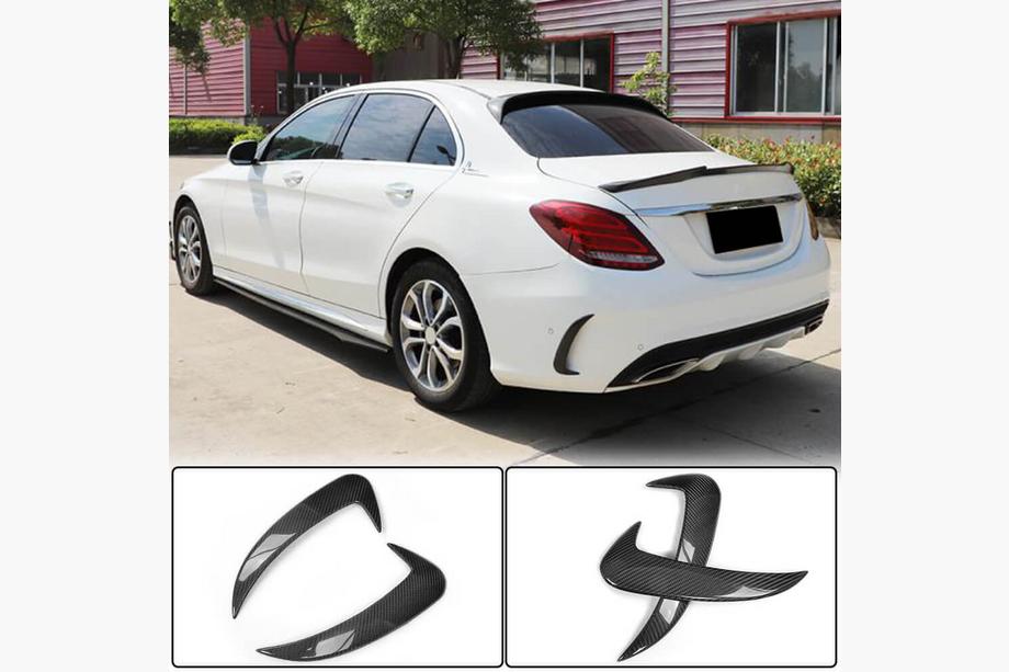 Mercedes C-klasse W205 2014–2021 Bagkofangerliste bag (til SD C43/C63 AMG 2015-2019, kulfiber) Image