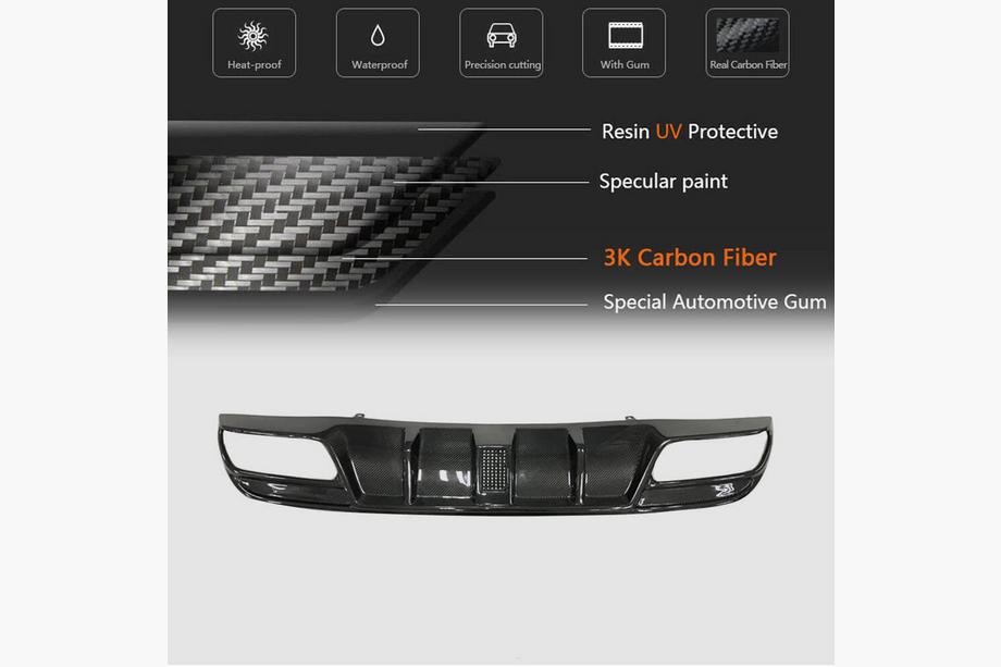 Mercedes C-klasse W205 2014–2021 Bagkofanger diffuser V3 (til SD C43/C63 AMG 2015-2019, carbon) Foto 5
