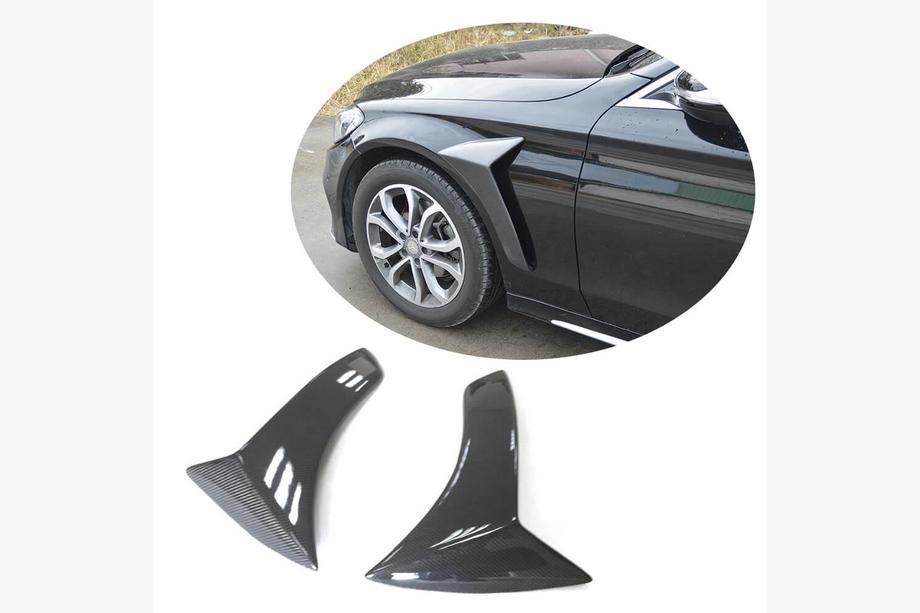 Mercedes C-klasse W205 2014–2021 Kulfiber forskærmsafdækninger (til SD AMG-Line 2015-2019, Carbon) Image