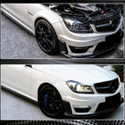 Mercedes C-class W204 2007–2015 Frontsplitter-læber til forreste kofanger (til AMG 2012-2014, Carbon) foto 3
