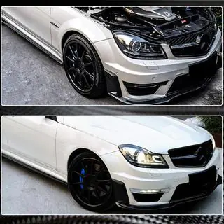 Frontsplitter-læber til forreste kofanger (til AMG 2012-2014, Carbon) foto 3