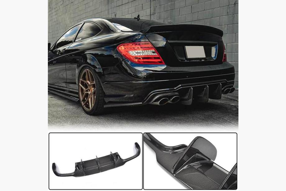 Mercedes C-class W204 2007–2015 Bagkofanger-diffuser V2 (til AMG SD/Coupe 2012-2014, carbon) Image