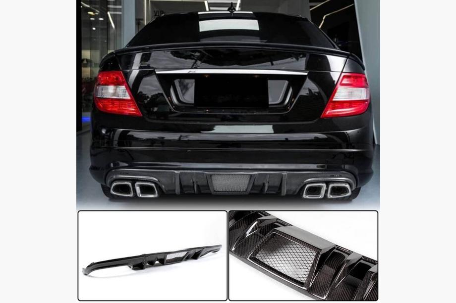Mercedes C-class W204 2007–2015 Bagkofangerdiffuser V4 (til AMG SD 2008-2011, Carbon) Image
