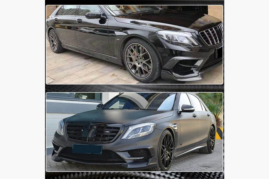 Mercedes S-klasse W222 2013–2022 Frontkofangerlister V1 (til S63 AMG 2014-2017, carbon) Foto 4