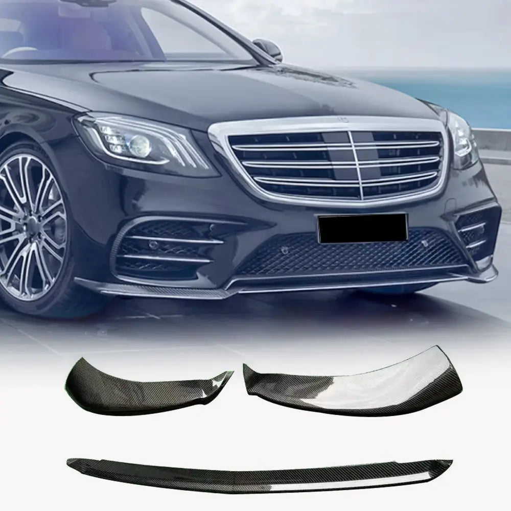 Frontspoilerlæbe til forreste kofanger (til AMG-Line 2018-2022, carbon) foto 1
