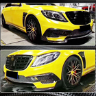 Mercedes S-klasse W222 2013–2022 Front bumper lip (til S63 AMG 2014-2017, carbon) foto 4
