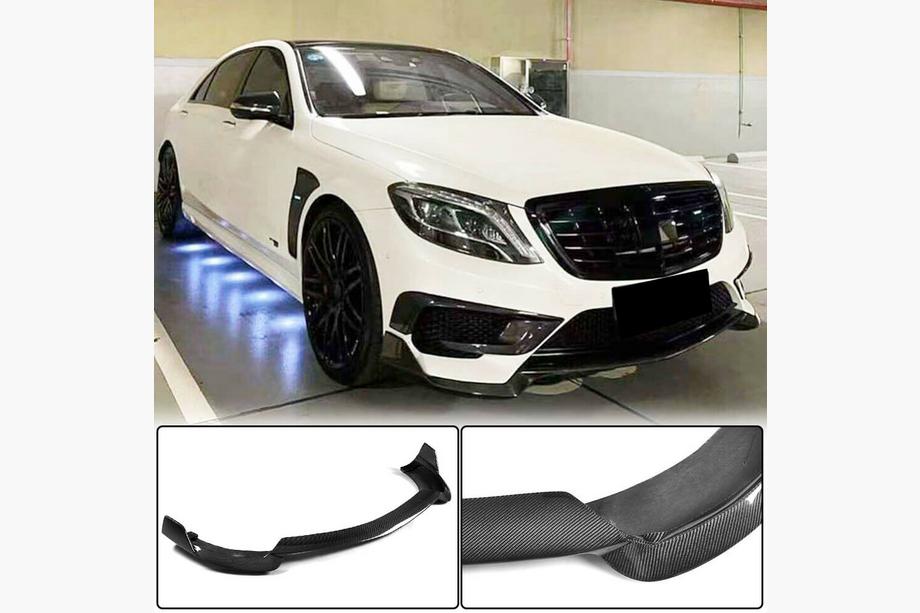Mercedes S-klasse W222 2013–2022 Front bumper lip (til S63 AMG 2014-2017, carbon) Image