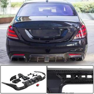 Bagkofangerdiffuser med udstødningstips (til S63/S65 AMG 2018-2021, carbon) foto 1