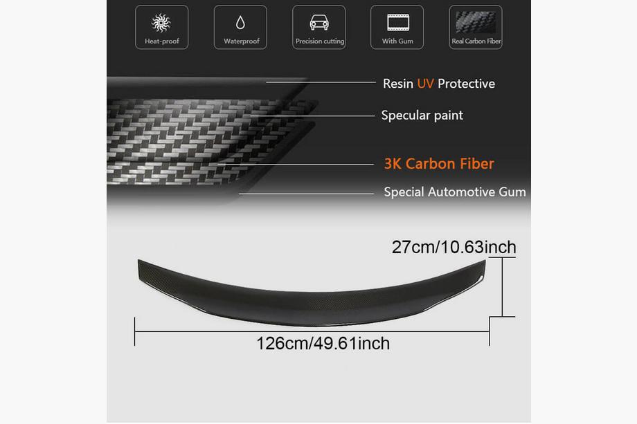 Mercedes E-klasse W213 2016–2023 Spoiler V1 (kulfiber) Foto 5