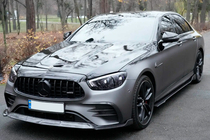 Mercedes E-klasse W213 2016–2023 Front bumper lip (til AMG-Line 2020-2023, carbon) foto 3