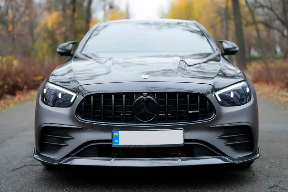Mercedes E-klasse W213 2016–2023 Front bumper lip (til AMG-Line 2020-2023, carbon) Image