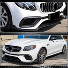 Mercedes E-klasse W213 2016–2023 Frontkofanger-læbe Lip V1 (til E63 AMG 2016-2019, carbon) foto 4