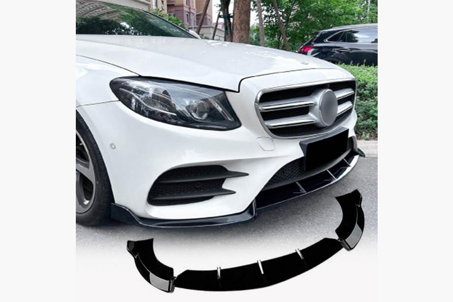 Mercedes E-klasse W213 2016–2023 Front bumper lip-spoiler (til AMG-Line / E43 AMG 2016-2019, plast) Image