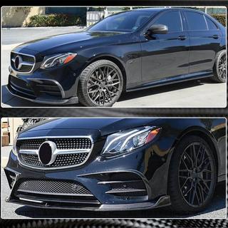 Front læbe til kofanger Lip V1 (til AMG-Line / E43 AMG 2016-2019, carbon) foto 3