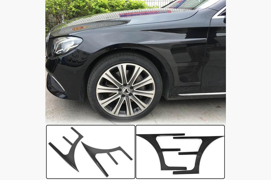Mercedes E-klasse W213 2016–2023 Kulfiber skærmkåber til forskærme (AMG-Line/E43 AMG 2016-2019, Carbon) Image