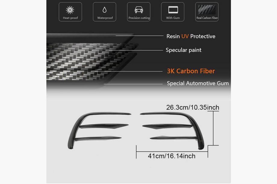 Mercedes E-klasse W213 2016–2023 Front bumper lip spoiler (til AMG-Line 2020+, tør carbon) Foto 16