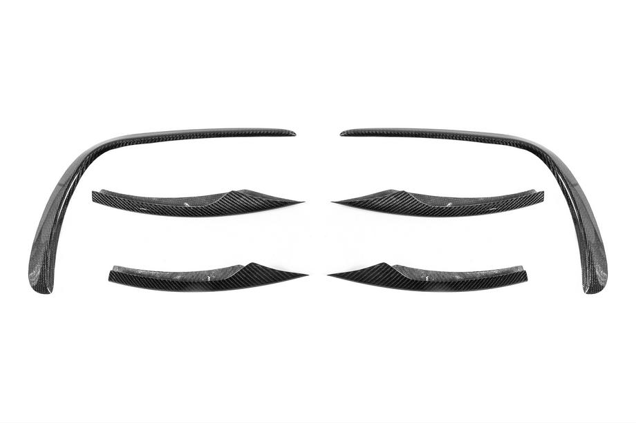 Mercedes E-klasse W213 2016–2023 Front bumper lip spoiler (til AMG-Line 2020+, tør carbon) Foto 9