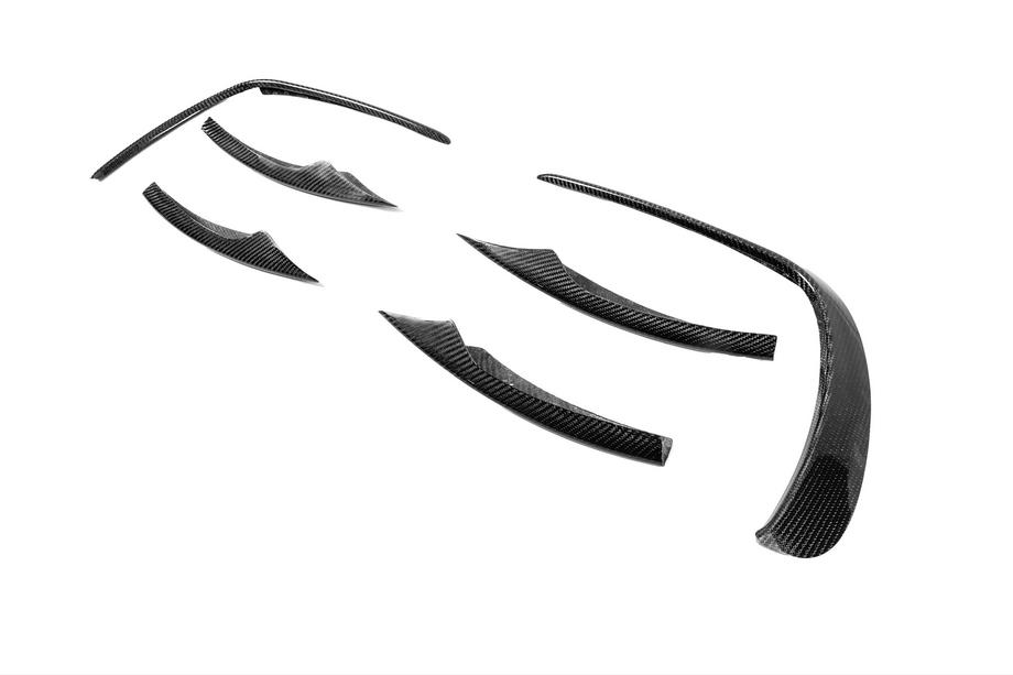 Mercedes E-klasse W213 2016–2023 Front bumper lip spoiler (til AMG-Line 2020+, tør carbon) Foto 13