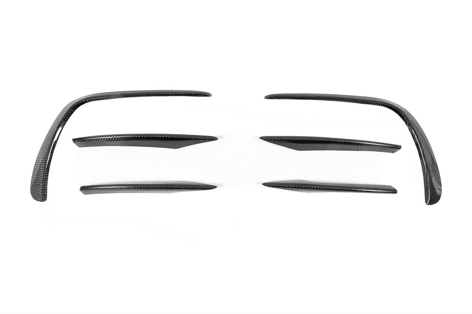 Mercedes E-klasse W213 2016–2023 Front bumper lip spoiler (til AMG-Line 2020+, tør carbon) Foto 17