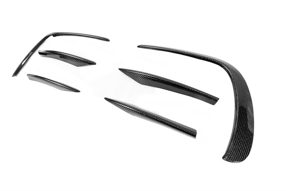 Mercedes E-klasse W213 2016–2023 Front bumper lip spoiler (til AMG-Line 2020+, tør carbon) Foto 18