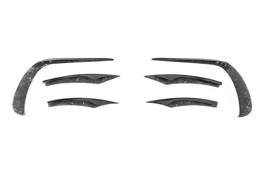 Mercedes E-klasse W213 2016–2023 Front bumper lip spoiler (til AMG-Line 2020+, tør carbon) Foto 20