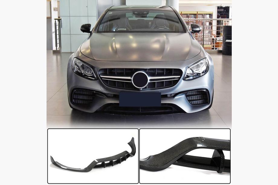 Mercedes E-klasse W213 2016–2023 Frontlæbe til kofanger Lip V2 (til E63 AMG 2016-2019, carbon) Image