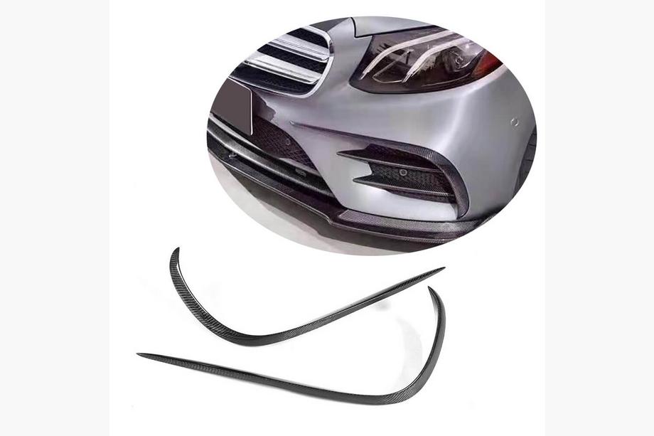 Mercedes E-klasse W213 2016–2023 Kulfiber frontkofanger-tilføjelser V2 (til E43 AMG 2016-2019) Image