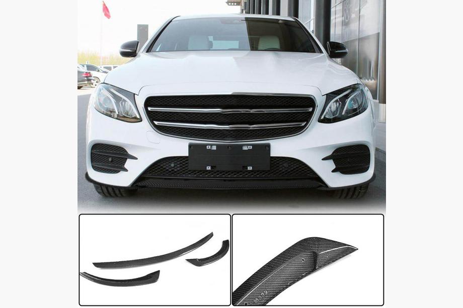 Mercedes E-klasse W213 2016–2023 Frontspoilerlæbe Lip V2 (til AMG-Line / E43 AMG 2016-2019, carbon) Image
