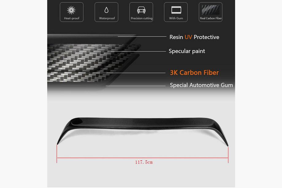 Mercedes CLA C117 2013–2019 Spoiler V1 (SD, kulfiber) Image