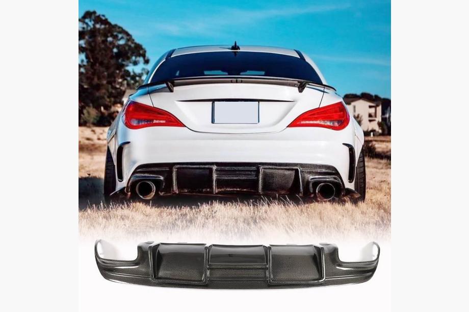 Mercedes CLA C117 2013–2019 Bagkofanger diffuser V1 (til AMG-Line / CLA45 AMG, carbon) Image