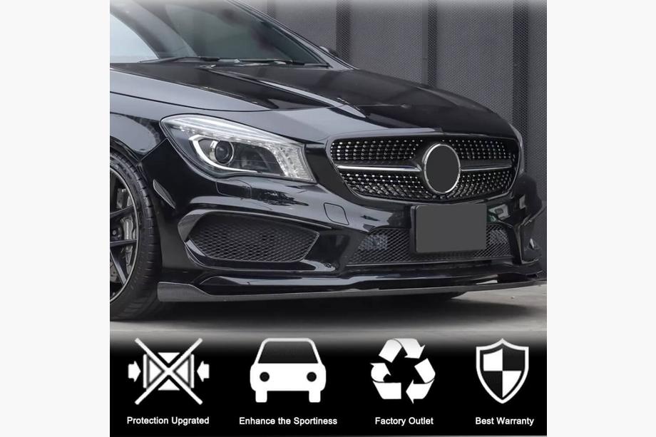Mercedes CLA C117 2013–2019 Frontlæbe til forreste kofanger Lip (til CLA45 AMG SD 2013-2015, Carbon) Foto 2