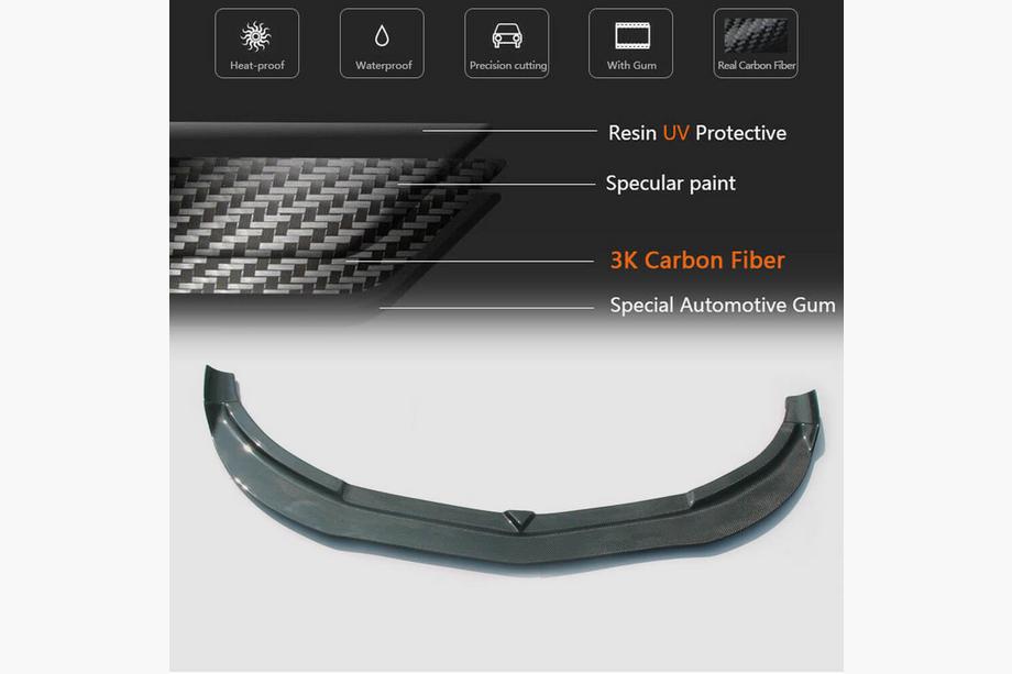 Mercedes CLA C117 2013–2019 Frontlæbe til forreste kofanger Lip (til CLA45 AMG SD 2013-2015, Carbon) Foto 5