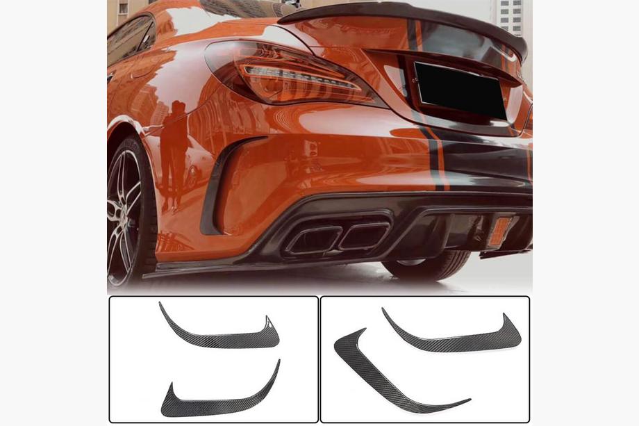 Mercedes CLA C117 2013–2019 Bagkofanger-indlæg bag V1 (til AMG-Line / CLA45 AMG SD, carbon) Image