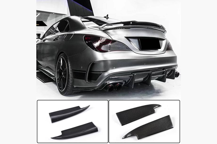 Mercedes CLA C117 2013–2019 Bagkofanger-cover V3 (til AMG-Line / CLA45 AMG SD, kulfiber) Image