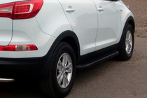 Kia Sportage 2010–2015 Allmond Black sidetrin (2 stk., aluminium) foto 1