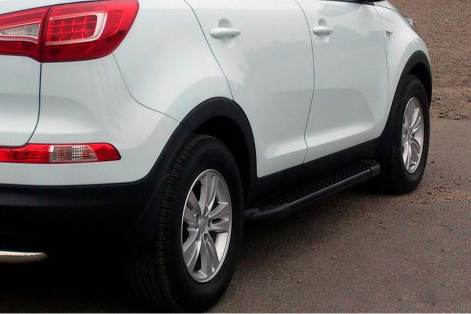 Kia Sportage 2010–2015 Allmond Black sidetrin (2 stk., aluminium) Image