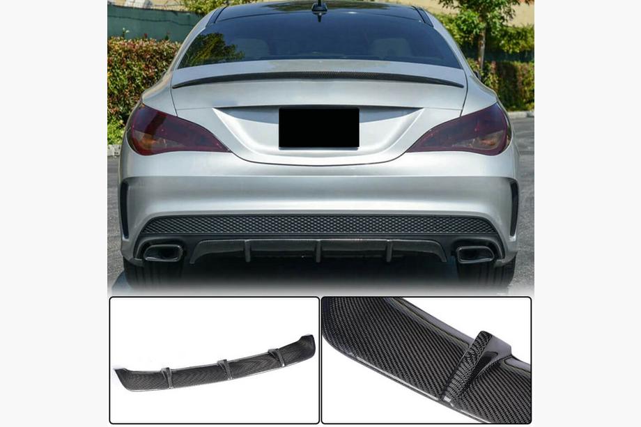 Mercedes CLA C117 2013–2019 Bagkofangerdiffuser V2 (til AMG-Line / CLA45 AMG 2013-2016, carbon) Foto 3