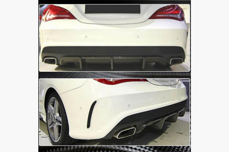 Mercedes CLA C117 2013–2019 Bagkofangerdiffuser V2 (til AMG-Line / CLA45 AMG 2013-2016, carbon) Foto 5