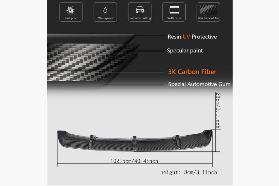 Mercedes CLA C117 2013–2019 Bagkofangerdiffuser V2 (til AMG-Line / CLA45 AMG 2013-2016, carbon) Foto 7
