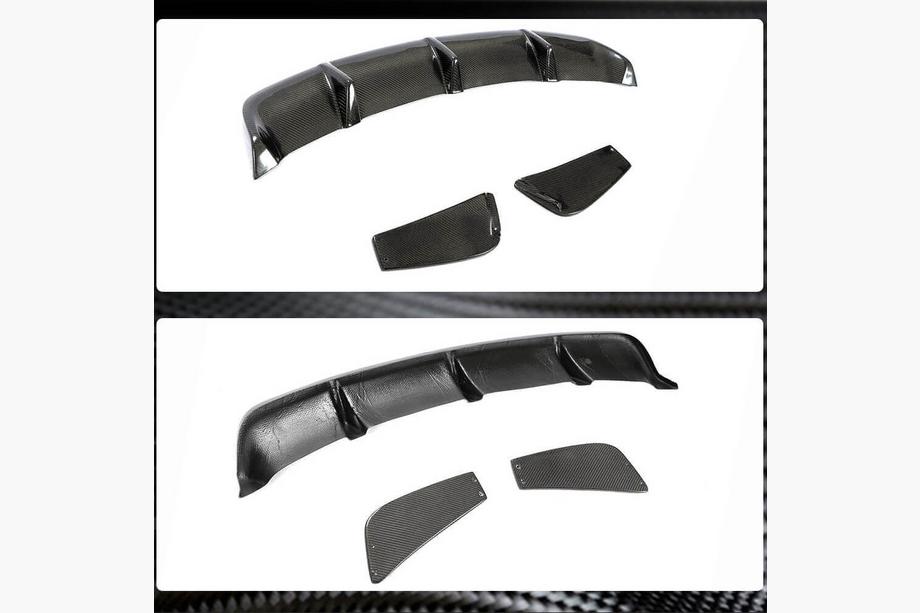 Mercedes CLA C117 2013–2019 Bagkofangerdiffuser V2 (til AMG-Line / CLA45 AMG 2013-2016, carbon) Foto 9