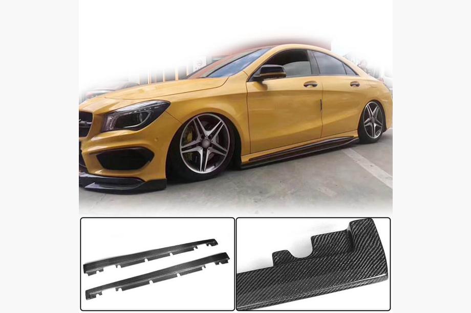 Mercedes CLA C117 2013–2019 Sideskørter V3 (til HB, kulfiber) Image