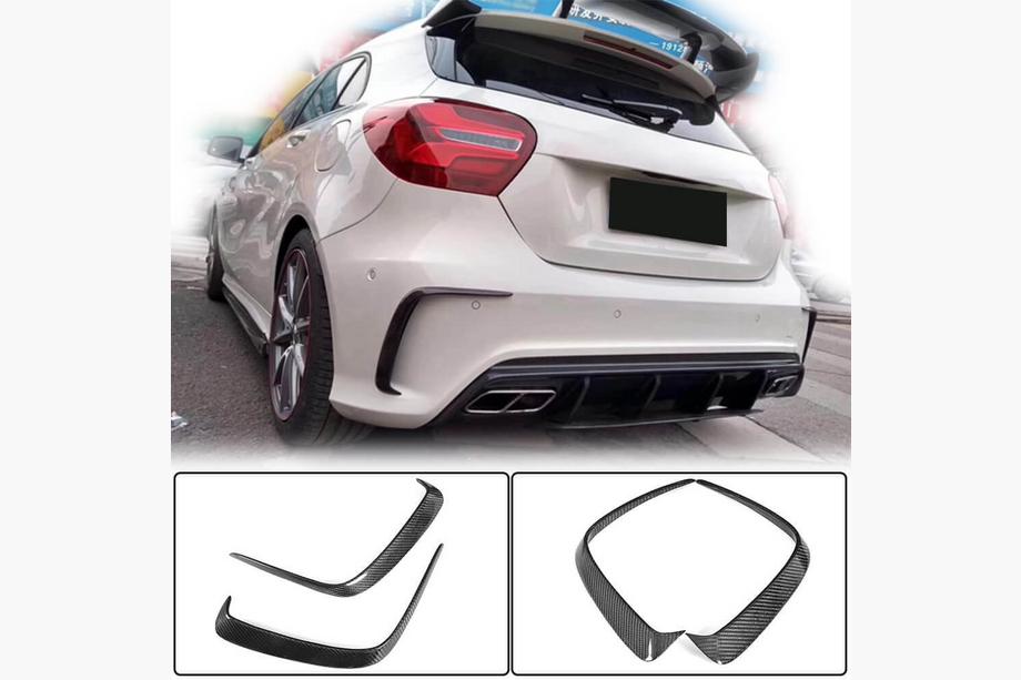 Mercedes A-Klasse W176 2012–2018 Bagkofangerbeklædninger (til AMG-Line HB, carbon) Foto 1