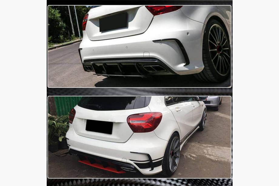 Mercedes A-Klasse W176 2012–2018 Bagkofangerbeklædninger (til AMG-Line HB, carbon) Foto 3