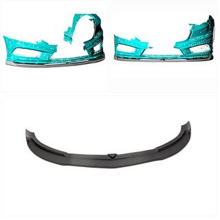 Frontlæbe til forreste kofanger Lip V1 (til AMG-Line / A45 AMG HB 2013-2015, kulfiber) foto 2