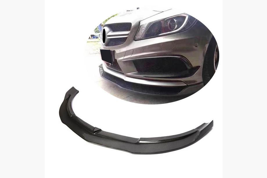 Mercedes A-Klasse W176 2012–2018 Frontlæbe til forreste kofanger Lip V1 (til AMG-Line / A45 AMG HB 2013-2015, kulfiber) Image