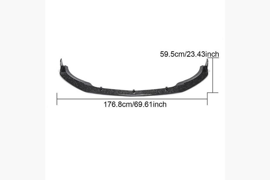 Mercedes A-Klasse W176 2012–2018 Frontlæbe til forreste kofanger Lip (til A45 AMG HB 2016-2018, Carbon) Foto 5