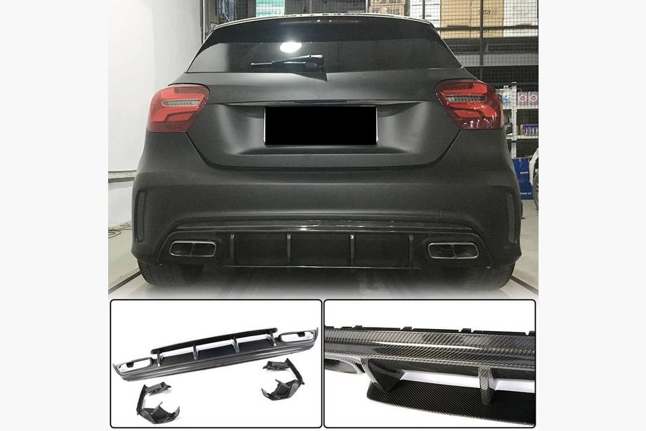 Mercedes A-Klasse W176 2012–2018 Bagkofangerdiffuser V1 (til AMG-Line / A45 AMG HB) Image