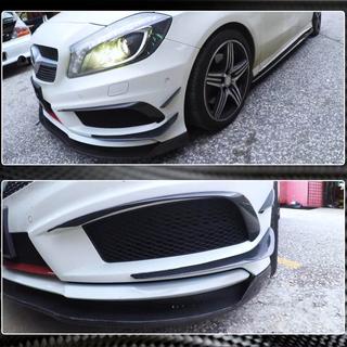 Frontkofanger-tilføjelser (til AMG-Line / A45 AMG HB 2013-2015, Carbon) foto 4