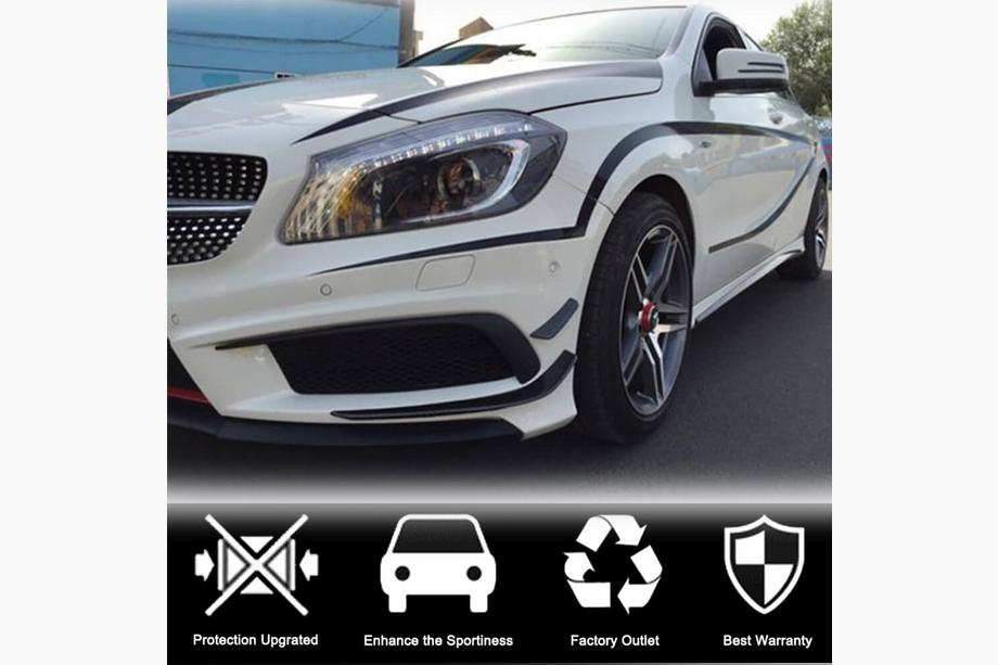 Mercedes A-Klasse W176 2012–2018 Frontkofanger-tilføjelser (til AMG-Line / A45 AMG HB 2013-2015, Carbon) Foto 2