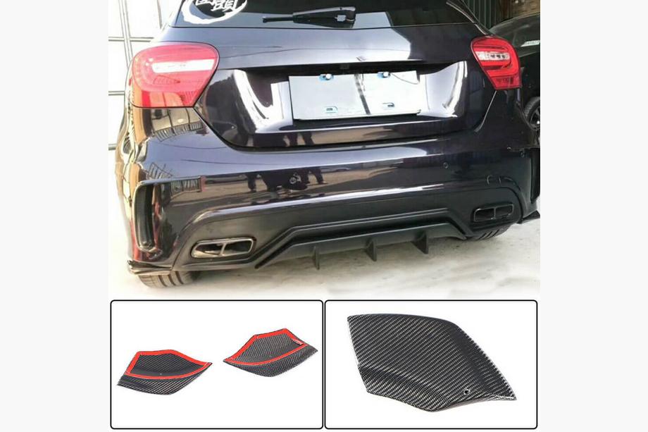 Mercedes A-Klasse W176 2012–2018 Bagkofangerflaps Flap (til AMG-Line / A45 AMG HB, carbon) Image